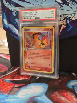 Pokemon Quilava EX Unseen Forces 45/115 Reverse Holo 2005 PSA 7 English - Image 2