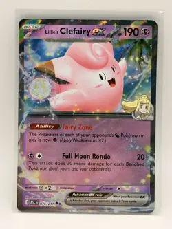 Lillie's Clefairy EX 076/217 Double Rare Holo Ascended Heroes Pokemon TCG NM - Image 1