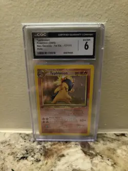Pokemon Neo Genesis Typhlosion #17 Holo 1st Edition 2000 CGC 6 - Image 1