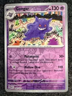 Gengar 094/165 Rare 151 Pokemon Reverse Holo - Image 1