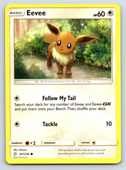 Eevee - Common Pokemon SM - Cosmic Eclipse 167/236 NM - Image 1