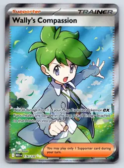 Wally's Compassion Ultra Rare Pokemon ME01: Mega Evolution 176/132 NM - Image 1
