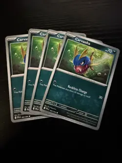 x4 Carvanha 060/094 - ME02 Phantasmal Flames PFL - Pokemon - NM/M English - Image 1