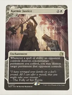MTG Wilds of Eldraine: Enchanting Tales Karmic Justice 0007 NM Rare - Image 1