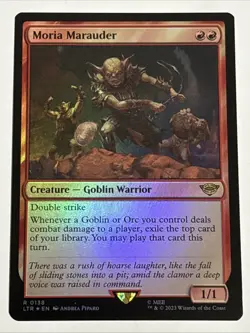 MTG Lord of the Rings Moria Marauder Foil 0138 NM Rare - Image 1
