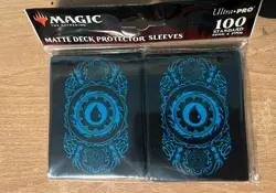 Mana 7 Island Deck Protector Sleeves (100ct) for Magic: The Gathering Blue - Image 1