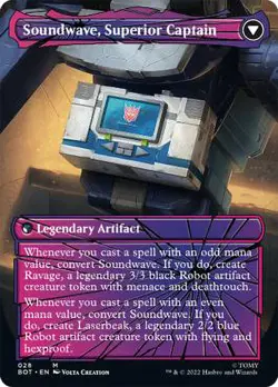 MTG Soundwave, Sonic Spy Soundwave Superior Captain Borderless - Transformers - Image 2