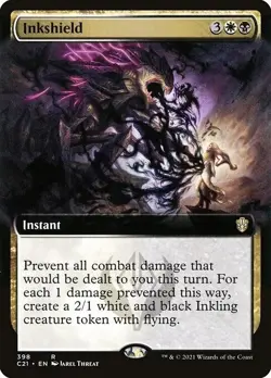 1x Inkshield - Extended Art NM Eng MTG - Commander 2021 - Image 1