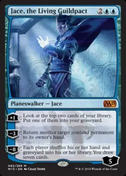 1 x Jace, the Living Guildpact - Magic 2015 - Light Play - MTG - Image 1