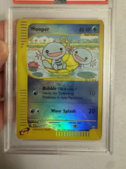 2003 Pokemon - Wooper Reverse Holo E Reader Aquapolis 117/147 - PSA 9 Mint! WOTC - Image 3