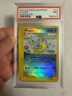 2003 Pokemon - Wooper Reverse Holo E Reader Aquapolis 117/147 - PSA 9 Mint! WOTC - Image 5