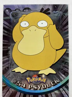1999 Topps Pokemon #54 Psyduck TV Animation Edition Series 1 RARE VIVID HOLO - Image 1