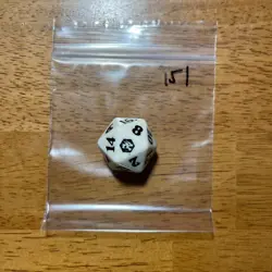 MTG d20 Spindown die dice White AFR Dungeons Dragons Adventures Forgotten Realms - Image 1