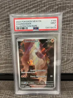 2023 Pokemon 151 Charmander 168/165 Illustration Rare IR PSA 9 Mint - Image 1