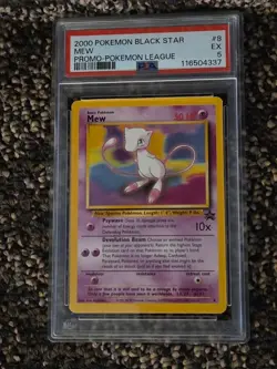 2000 Pokemon Black Star Promo Mew Pokemon League #8 PSA 7 - Image 1