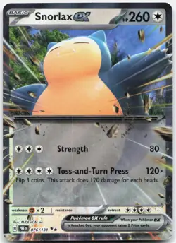 Snorlax ex 076/131/131 Holo Double Rare SV: Prismatic Evolutions Pokemon NM - Image 1