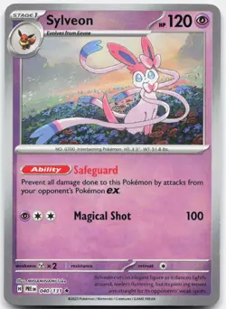 Sylveon (Poke Ball Pattern) 040/131 Holo SV: Prismatic Evolutions Pokemon NM - Image 1