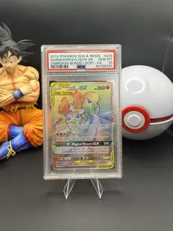 Pokemon TCG Gardevoir & Sylveon GX #225 Secret Rare PSA 10 *slightly scratched* - Image 2