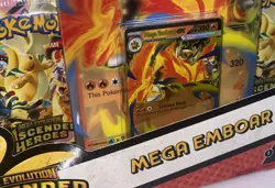 Pokemon TCG Mega Emboar EX Box Ascended Heroes Factory Sealed New - Image 2