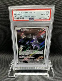 2023 POKEMON SVP PROMO 151 ULTRA-PREMIUM COLLECTION #052 MEWTWO PSA 10 - Image 1