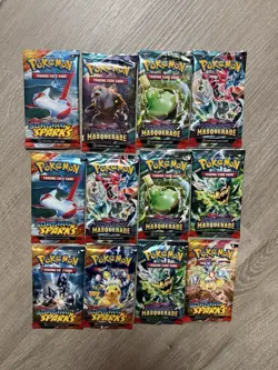 Pokemon TCG Scarlet And Violet Sealed Booster Packs Lot Of 12 - Image 1