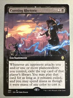 MTG / Cunning Rhetoric / C21 / #365 / Regular (Extended Art) / Rare / NM - Image 1