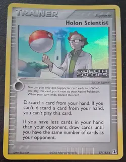 Pokemon TCG Holon Scientist 97/113 Reverse Holo EX Delta Species Stamped - Image 1