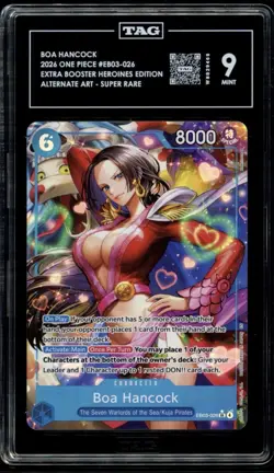 One Piece CCG Boa Hancock Super Rare Alternate Art EB03 TAG 9 MINT - Image 1