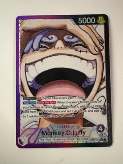 2024 One Piece Monkey D. Luffy (Alt Art Leader) Gear 5 Card English #OP09-061 - Image 1