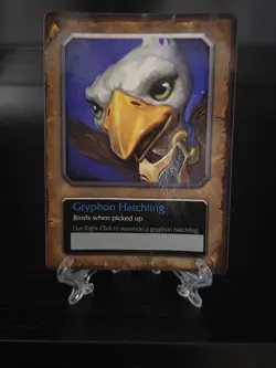 Upper Deck World of Warcraft TCG Gryphon Hatchling Item Card English - Image 1