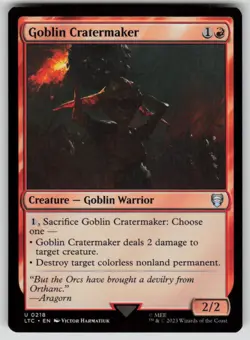 Goblin Cratermaker Commander: The Lord of the Rings 218 MTG NM - Image 1