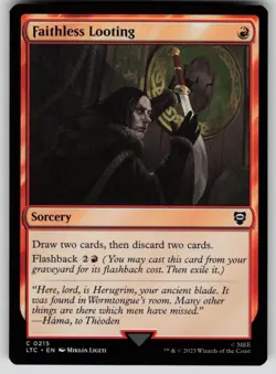 Faithless Looting Commander: The Lord of the Rings 215 MTG NM - Image 1