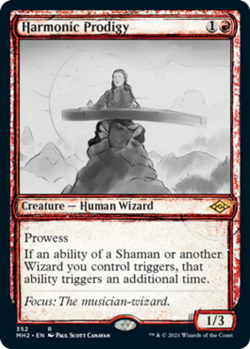 MTG Harmonic Prodigy - Foil - Showcase, NM-Mint, English Modern Horizons 2 - Image 1