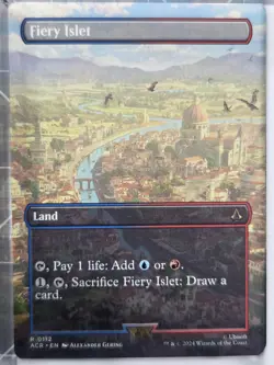 Fiery Islet (Borderless) #112 (NM) Assassin's Creed ACR Magic MTG - Image 1