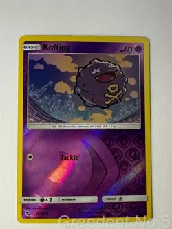 Koffing 28/68 Common Hidden Fates Pokemon Reverse Holo Near Mint - Image 1