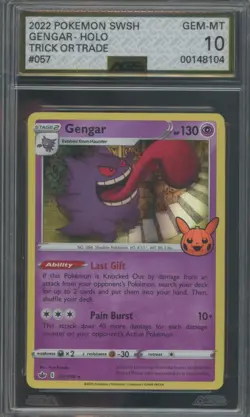 Pokemon TCG Gengar 057/198 Trick or Trade BOOster Holo AGS 10 - Image 1