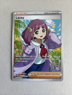 Pokemon Lacey 166/142 SV07: Stellar Crown Ultra Rare Full Art Holo Trainer Card - Image 1