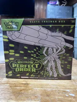 Pokemon Mega Evolution Perfect Order Elite Trainer Box ETB SEALED 9 Packs TORN - Image 1