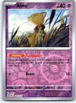 Abra 080/167 Common Twilight Masquerade Pokemon Reverse Holo NM - Image 1