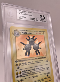 Pokemon 1st Edition Shadowless Base Set Magneton 9/102 BGS 8.5 (8.5, 9, 9, 8.5) - Image 3
