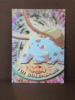 Pokemon TCG Bulbasaur Foil Topps TV Animation #01 Lightly Played Condition - Image 1