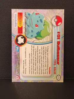 Pokemon TCG Bulbasaur Foil Topps TV Animation #01 Lightly Played Condition - Image 2