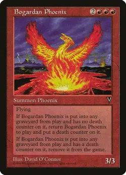 MTG Bogardan Phoenix Visions R (MODERATELY PLAYED) - Image 1