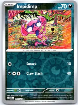 Impidimp 94/142 Common Stellar Crown Pokemon Reverse Holo NM - Image 1