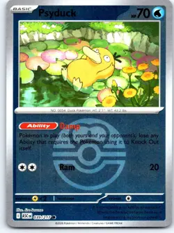 Psyduck (Love Ball) 039/217 Holo Common Ascended Heroes Pokemon Reverse Holo NM - Image 1