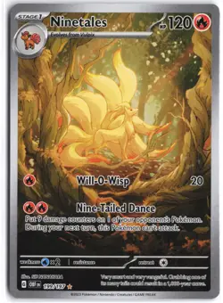 Ninetales 199/197 Illustration Rare Obsidian Flames Pokemon NM - Image 1