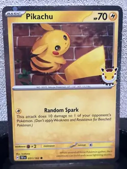 Pokemon Pikachu Promo Holo 051/162 Pokemon Day 2026 - Image 1