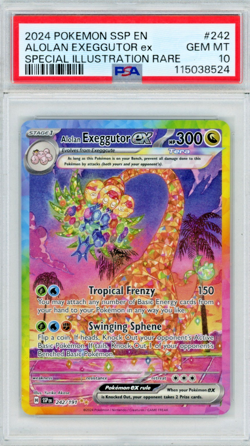 2024 Pokemon Surging Sparks Alolan Exeggutor ex 242/191 SIR PSA 10 - Image 1
