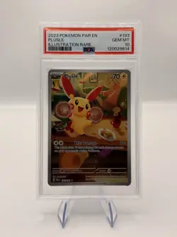 2023 POKEMON PAR EN-PARADOX RIFT ILLUSTRATION RARE #193 PLUSLE PSA 10 - Image 1
