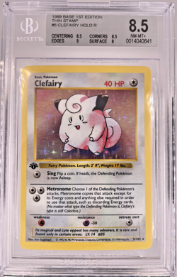Pokemon - Clefairy 5/102 Holo WOTC 1999 Base Set 1st Edition Shadowless BGS 8.5 - Image 1